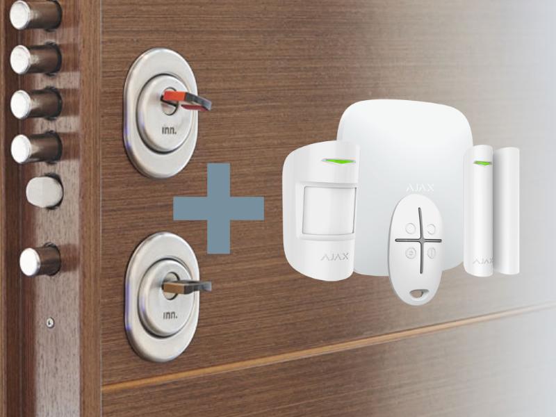 Puerta acorazada + Alarma